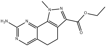 8-氨基-1-甲基-4,5-二氢-1H-吡唑[4,3-H]喹唑啉-3-甲酸乙酯, 802534-49-2, 结构式