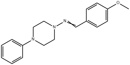 N-[(Z)-(4-methoxyphenyl)methylidene]-4-phenylpiperazin-1-amine Structure