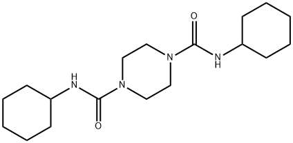 N,N'-dicyclohexyl-1,4-piperazinedicarboxamide Structure