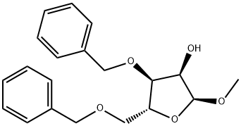 甲基 3,5-二-O-苄基-Α-D-呋喃核糖苷 结构式
