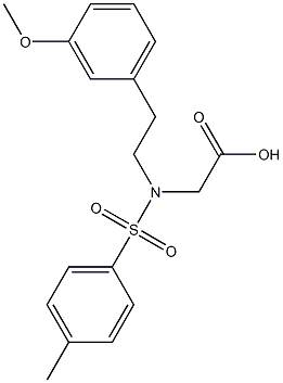 [[2-(3-Methoxy-phenyl)-ethyl]-(toluene-4-sulfonyl)-amino]-acetic acid, 81593-56-8, 结构式
