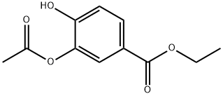 ethyl 3-acetoxy-4-hydroxybenzoate 化学構造式