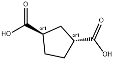 反式-1,3-环戊烷二甲酸, 826-02-8, 结构式