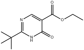 ethyl 2-tert-butyl-1,6-dihydro-6-oxopyrimidine-5-carboxylate Struktur