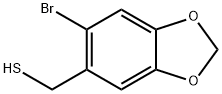 (6-bromobenzo[d][1,3]dioxol-5-yl)methanethiol 结构式
