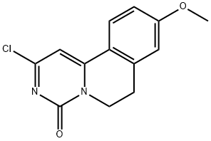 2-氯-9-甲氧基-6,7-二氢-4H-嘧啶[6,1-A]异喹啉-4-酮 结构式