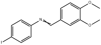 4-IODO-N-VERATRYLIDENEANILINE Struktur