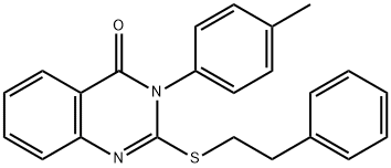 3-(4-methylphenyl)-2-[(2-phenylethyl)sulfanyl]quinazolin-4(3H)-one 结构式