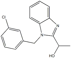 1-[1-(3-chlorobenzyl)-1H-benzimidazol-2-yl]ethanol 结构式