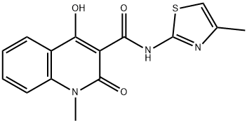 4-hydroxy-1-methyl-N-(4-methyl-1,3-thiazol-2-yl)-2-oxo-1,2-dihydroquinoline-3-carboxamide 结构式