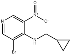 (3-Bromo-5-nitro-pyridin-4-yl)-cyclopropylmethyl-amine Structure