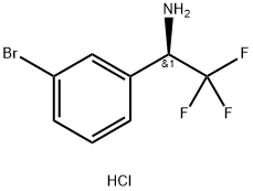 (R)-1-(3-ブロモフェニル)-2,2,2-トリフルオロエタンアミン塩酸塩 化学構造式
