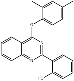 2-[4-(2,4-dimethylphenoxy)quinazolin-1-ium-2-yl]phenolate Struktur