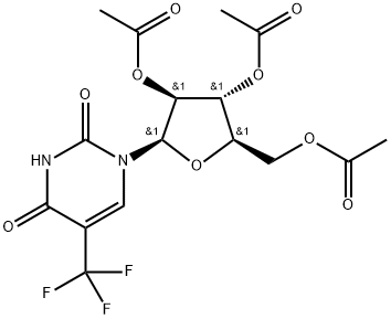 2',3',5'-Tri-O-acetyl-5-(trifluoromethyl) uridine Struktur