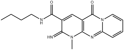 N-butyl-2-imino-1-methyl-5-oxo-1,5-dihydro-2H-dipyrido[1,2-a:2,3-d]pyrimidine-3-carboxamide Struktur