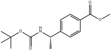 (S)-4-(1-BOC氨乙基)苯甲酸甲酯 结构式