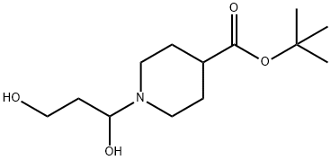 3-[4-(tert-Butoxycarbonyl)piperidin-1-yl]-3-hydroxypropano Struktur