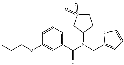 N-(1,1-dioxidotetrahydrothiophen-3-yl)-N-(furan-2-ylmethyl)-3-propoxybenzamide Structure