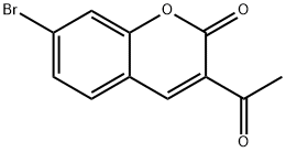 3-アセチル-7-ブロモクロメン-2-オン 化学構造式