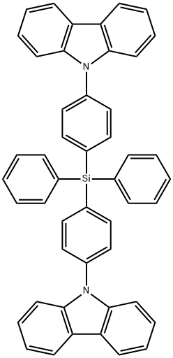 bis(4-(9H-carbazol-9-yl)phenyl)diphenylsilane Struktur