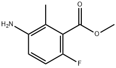 3-アミノ-6-フルオロ-2-メチル安息香酸メチル 化学構造式