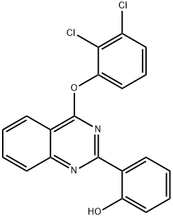 2-[4-(2,3-dichlorophenoxy)-2-quinazolinyl]phenol Struktur