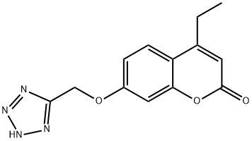4-ethyl-7-(1H-tetrazol-5-ylmethoxy)-2H-chromen-2-one Struktur