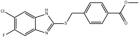Methyl 4-(((6-chloro-5-fluoro-1H-benzo[d]imidazol-2-yl)thio)methyl)benzoate