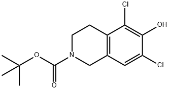 5,7-二氯-6-羟基-3,4-二氢异喹啉-2(1H)-羧酸叔丁酯, 851784-76-4, 结构式