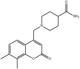 1-[(7,8-dimethyl-2-oxo-2H-chromen-4-yl)methyl]-4-piperidinecarboxamide Structure