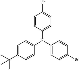 4,4'-ジブロモ-4''-tert-ブチルトリフェニルアミン 化学構造式
