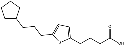 4-(5-(3-Cyclopentylpropyl)thiophen-2-yl)butanoic acid 化学構造式