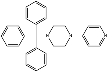 1-Pyridin-4-yl-4-trityl-piperazine Struktur