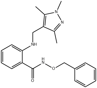 854381-05-8 N-(Benzyloxy)-2-(((1,3,5-trimethyl-1H-pyrazol-4-yl)methyl)amino)benzamide