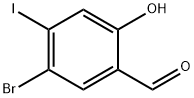 5-bromo-2-hydroxy-4-iodobenzaldehyde 结构式