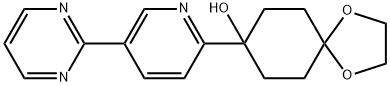 8-(5-(pyrimidin-2-yl)pyridin-2-yl)-1,4-dioxaspiro[4.5]decan-8-ol Struktur