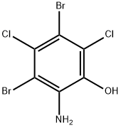 2-Amino-3,5-dibromo-4,6-dichlorophenol Struktur
