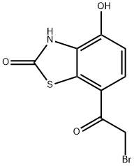 7-(2-bromoacetyl)-4-hydroxybenzo[d]thiazol-2(3H)-one Struktur