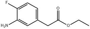 Ethyl 2-(3-amino-4-fluorophenyl)acetate 化学構造式