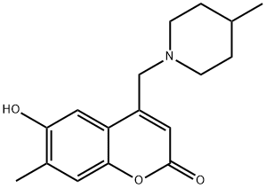 6-hydroxy-7-methyl-4-[(4-methylpiperidin-1-yl)methyl]-2H-chromen-2-one,859858-11-0,结构式
