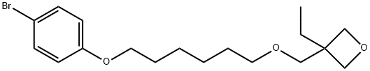 3-(((6-(4-溴苯氧基)己氧基)甲基)-3-乙基氧杂环丁烷, 860815-31-2, 结构式