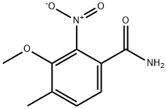 3-Methoxy-4-methyl-2-nitro-benzamide Struktur
