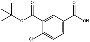 3-(tert-butoxycarbonyl)-4-chlorobenzoic acid Struktur