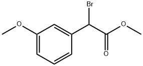 2-ブロモ-2-(3-メトキシフェニル)酢酸メチル 化学構造式