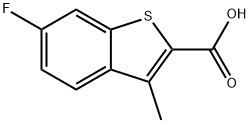 6-氟-3-甲基-1-苯并噻吩-2-羧酸, 863119-55-5, 结构式