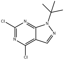 1-叔丁基-4,6-二氯-1H-吡唑并[3,4-D]嘧啶, 864292-49-9, 结构式