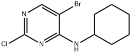 5-bromo-2-chloro-N-cyclohexy-4-Pyrimidinamine Structure