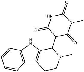 6-hydroxy-3-methyl-5-(2-methyl-2,3,4,9-tetrahydro-1H-pyrido[3,4-b]indol-1-yl)pyrimidine-2,4(1H,3H)-dione Structure