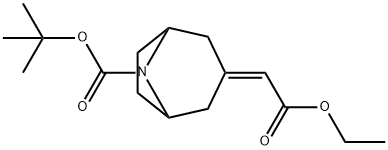 tert-butyl 3-ethoxycarbonylmethylene-8-aza-bicyclo[3.2.1]octane-8-carboxylate Structure