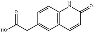 1,2-dihydro-2-oxo-6-quinolineacetic acid Struktur